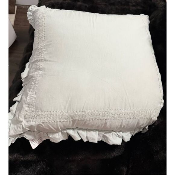 New Liz Claiborne Mint Green Euro Sham Pillow $70.00 - Picture 1 of 4